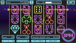 Slots Champion Neon Retro Slot Machine